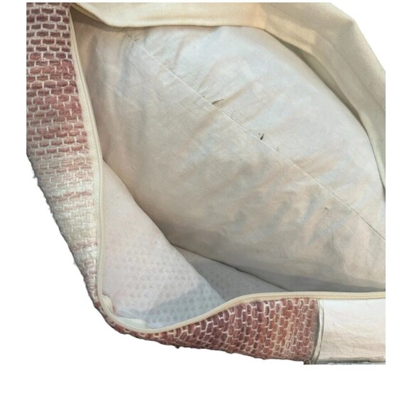 Cupcakes and Cashmere Boho Woven Blush Pink Down Feather 20” Throw Pillow NWT - Picture 5 of 5